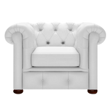 Conway Chesterfield Armchair Birch White