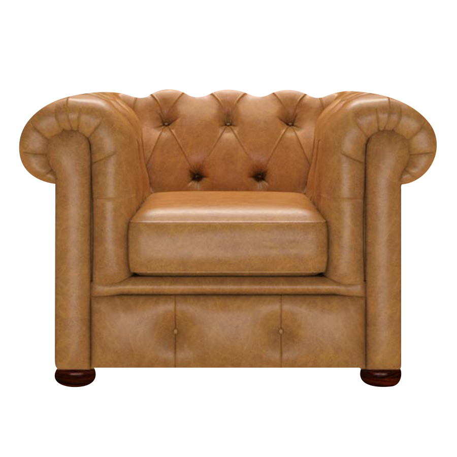 Conway Chesterfield Armchair Old English Buckskin