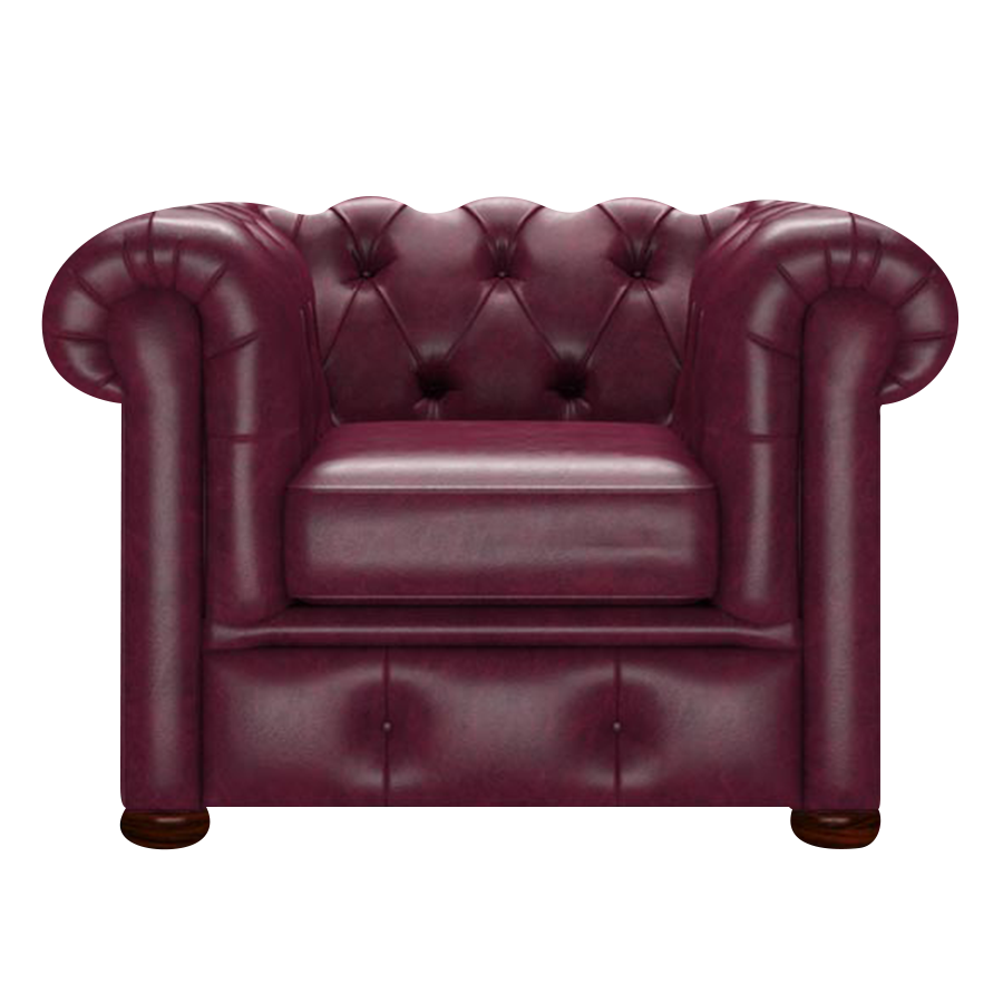 Conway Chesterfield Armchair Old English Burgundy
