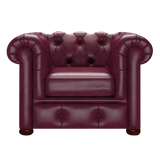 Conway Chesterfield Armchair Old English Burgundy
