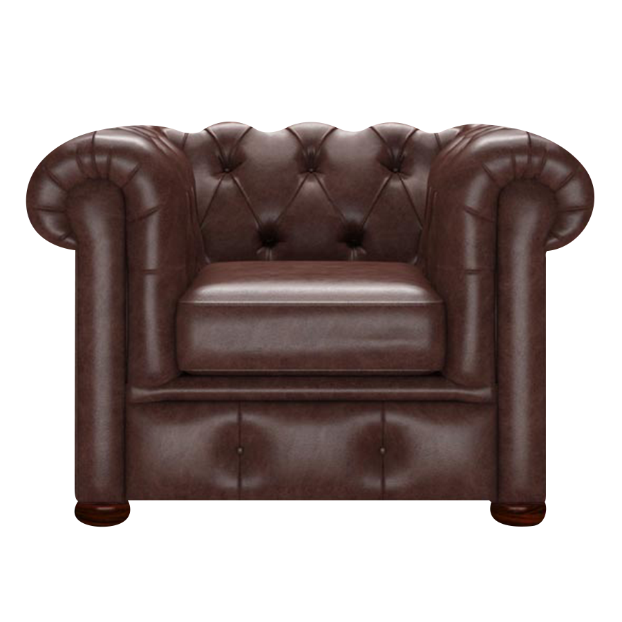 Conway Chesterfield Armchair Old English Dark Brown