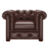 Conway Chesterfield Armchair Old English Dark Brown