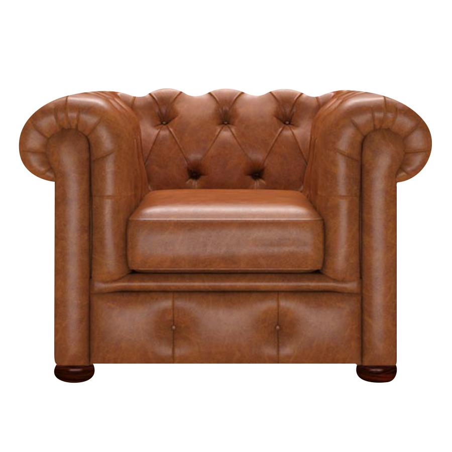 Conway Chesterfield Armchair Old English Saddle