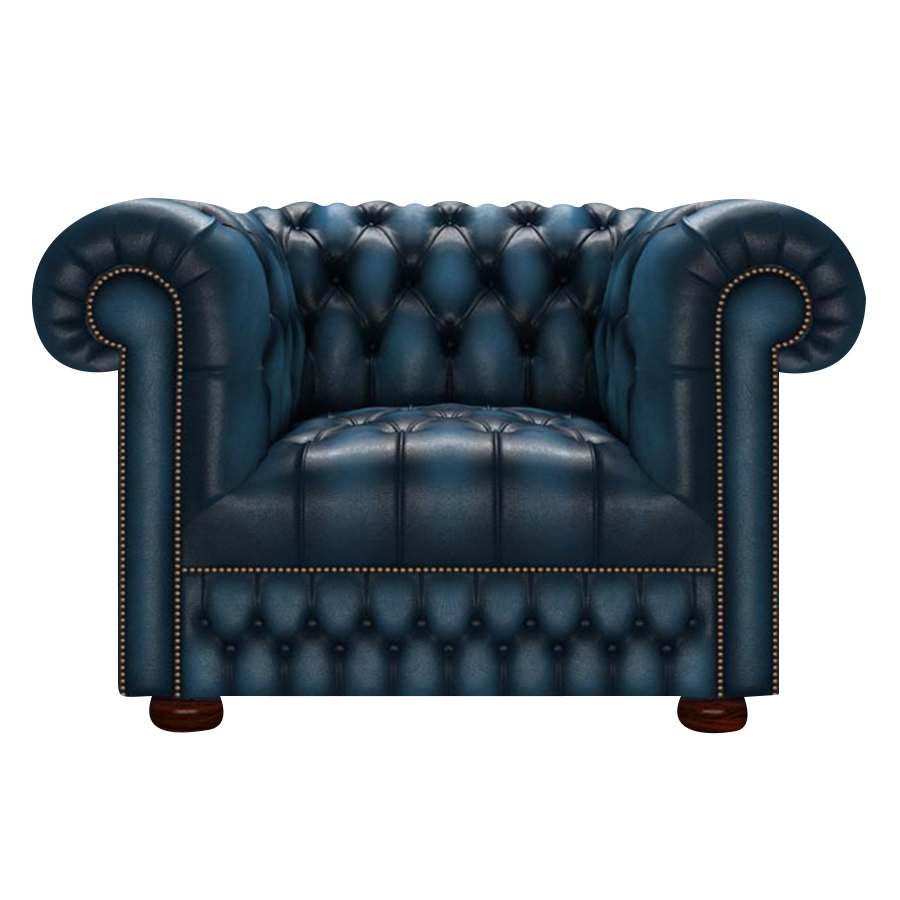 Cromwell Chesterfield Armchair Antique Blue