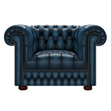 Cromwell Chesterfield Armchair Antique Blue