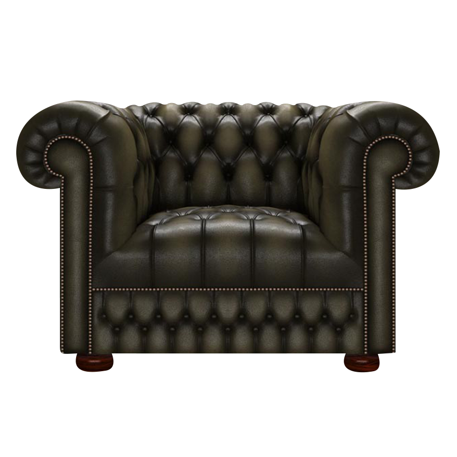 Cromwell Chesterfield Armchair Antique Olive