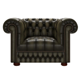 Cromwell Chesterfield Armchair Antique Olive