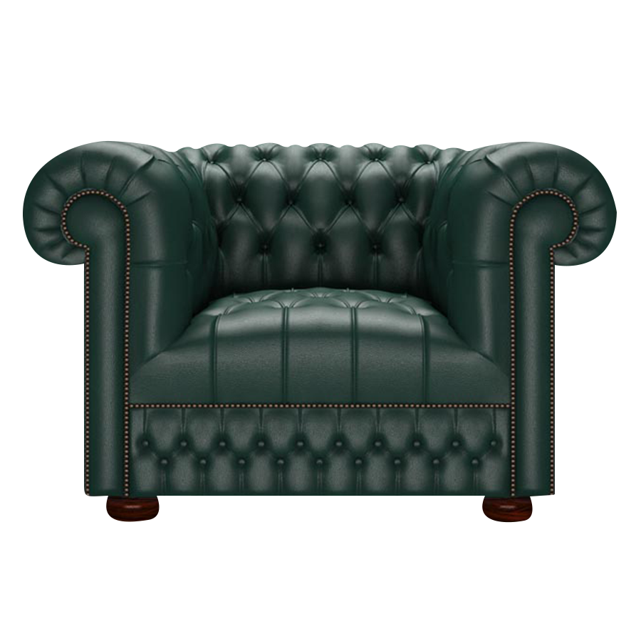 Cromwell Chesterfield Armchair Birch Forest Green