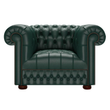 Cromwell Chesterfield Armchair Birch Forest Green