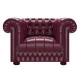 Cromwell Chesterfield Armchair Old English Burgundy