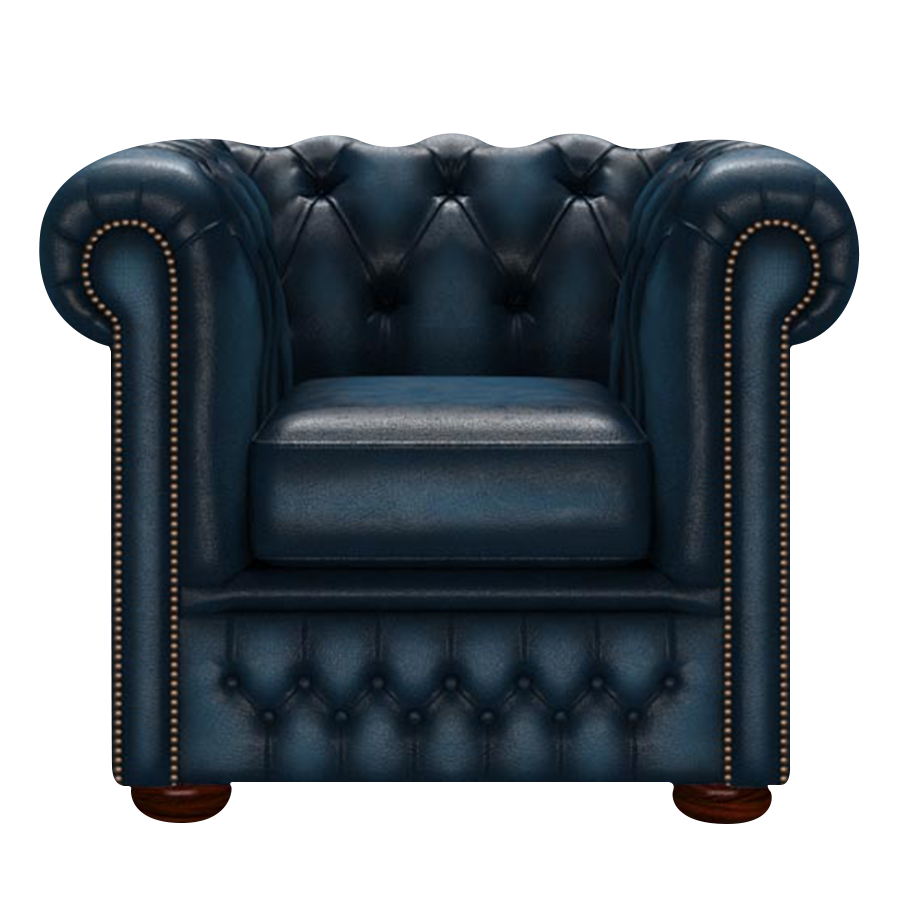 Fleming Chesterfield Armchair Antique Blue