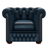 Fleming Chesterfield Armchair Antique Blue