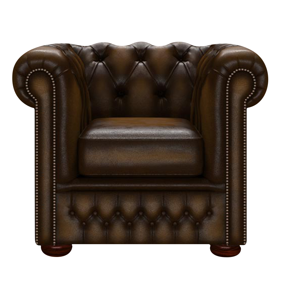 Fleming Chesterfield Armchair Antique Gold