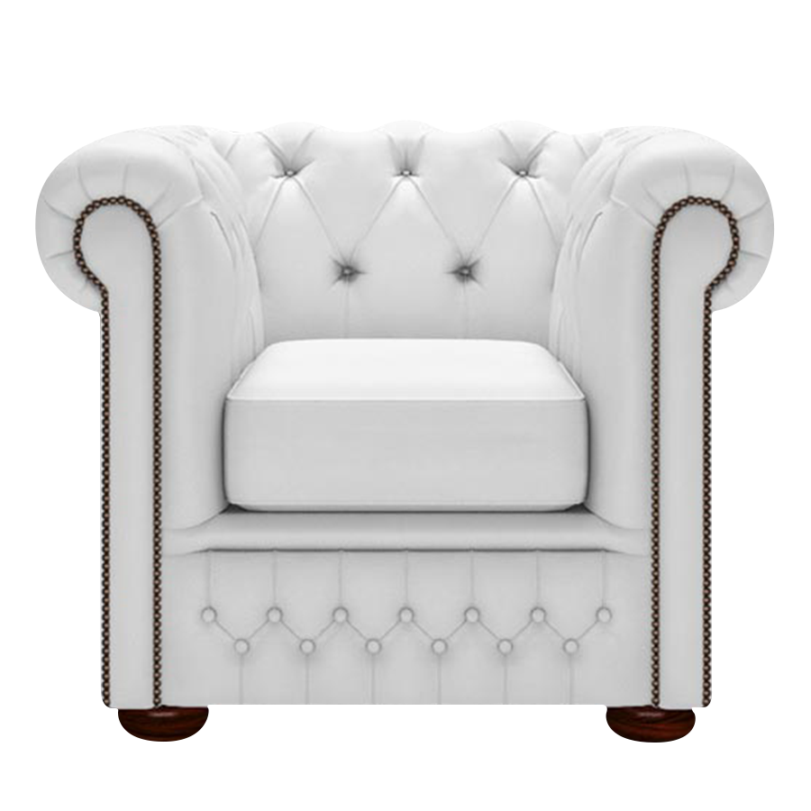 Fleming Chesterfield Armchair Birch White