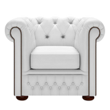 Fleming Chesterfield Armchair Birch White