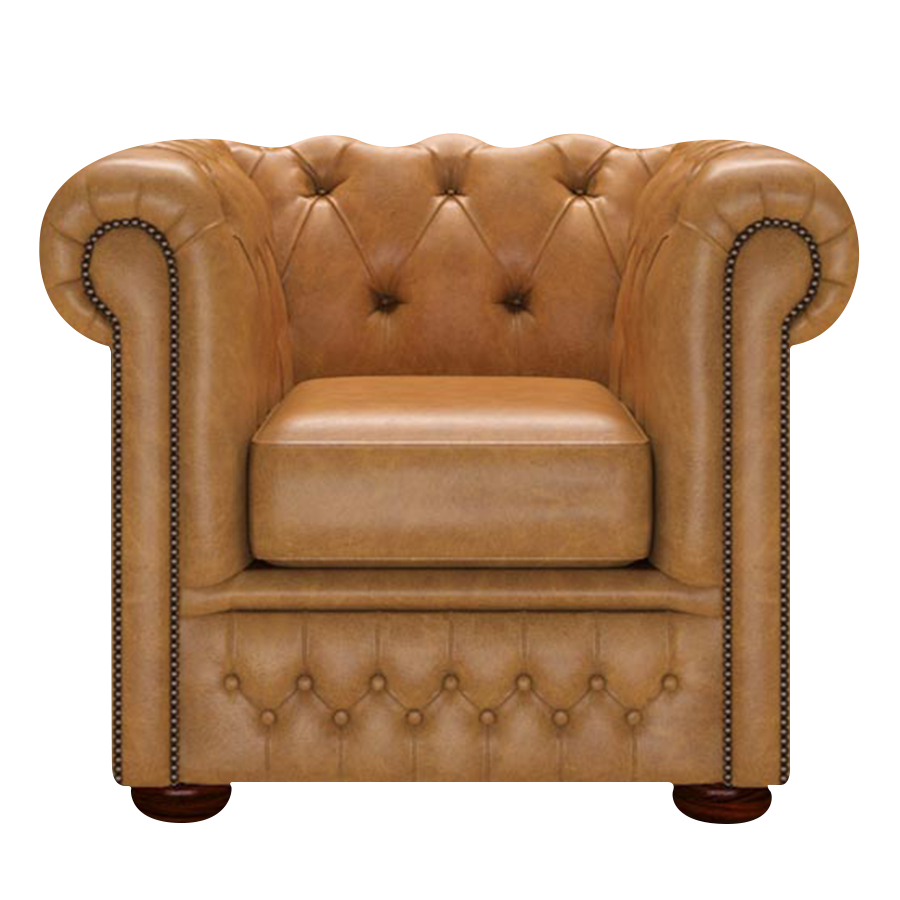 Fleming Chesterfield Armchair Old English Buckskin