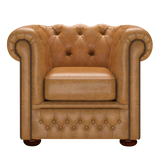 Fleming Chesterfield Armchair Old English Buckskin