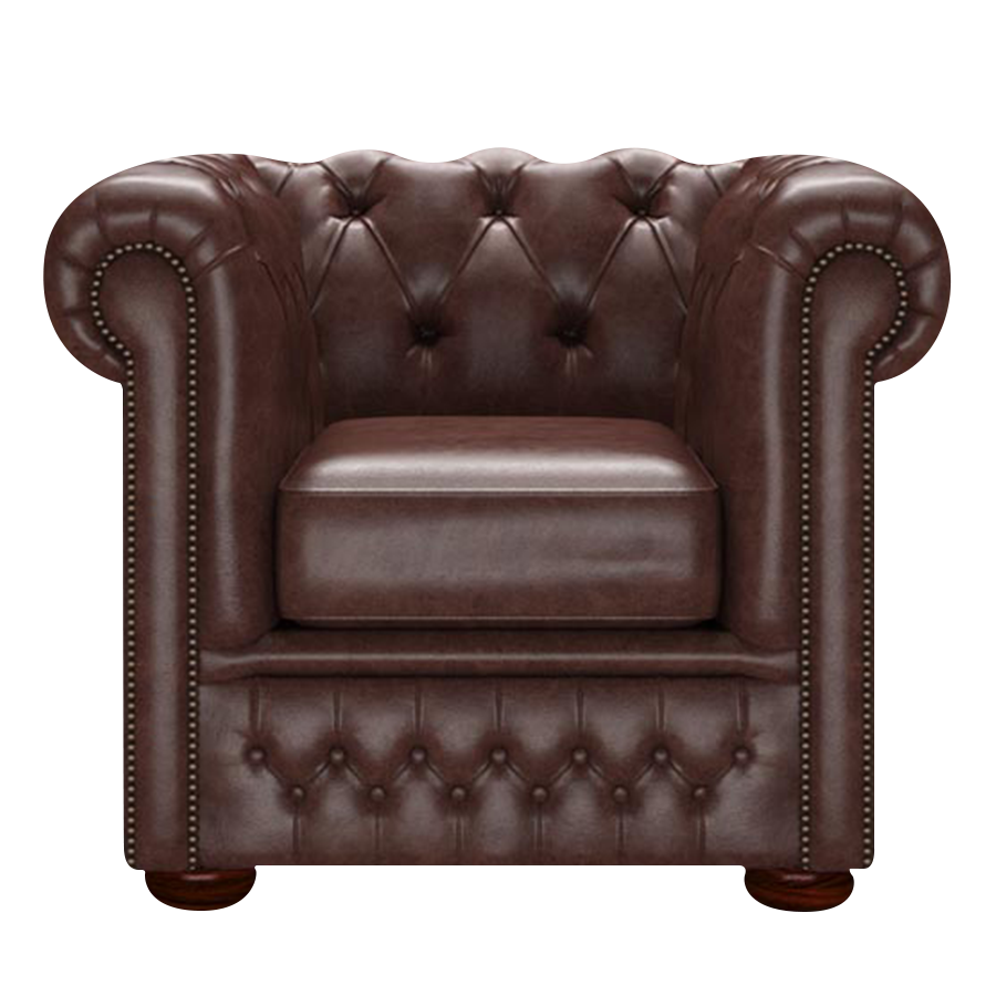 Fleming Chesterfield Armchair Old English Dark Brown