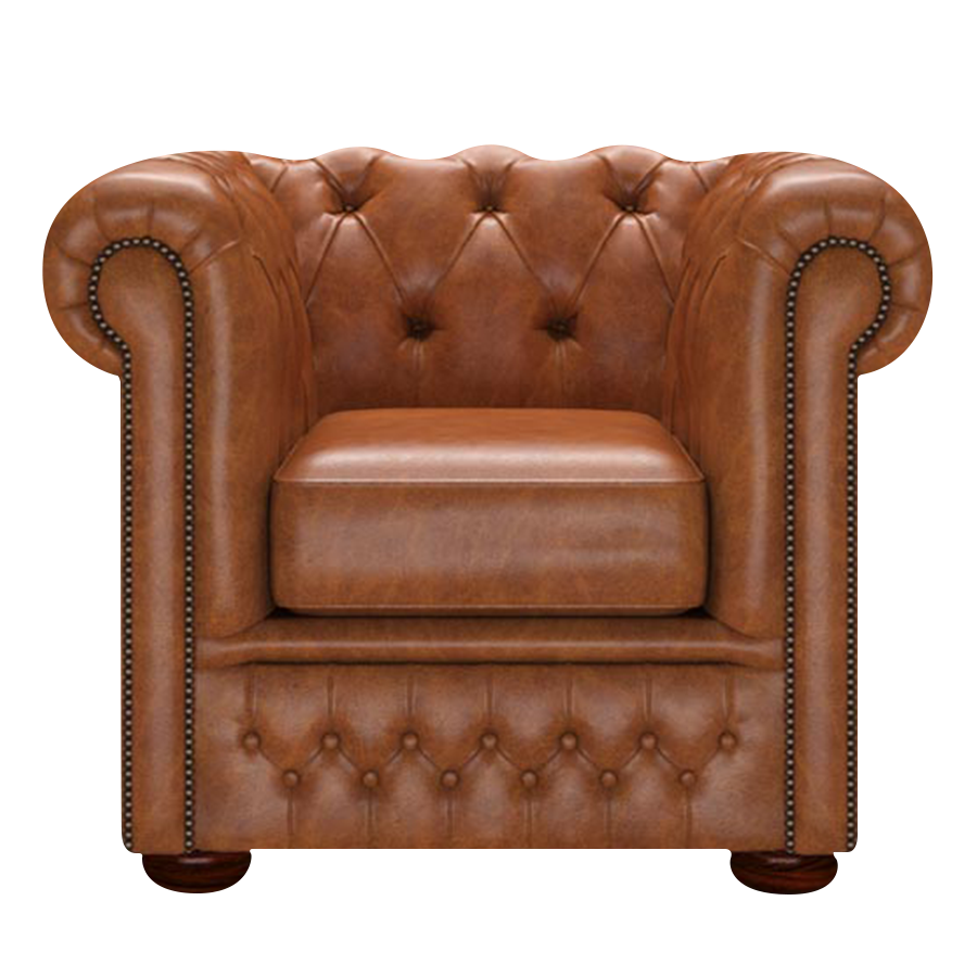 Fleming Chesterfield Armchair Old English Saddle