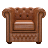 Fleming Chesterfield Armchair Old English Saddle
