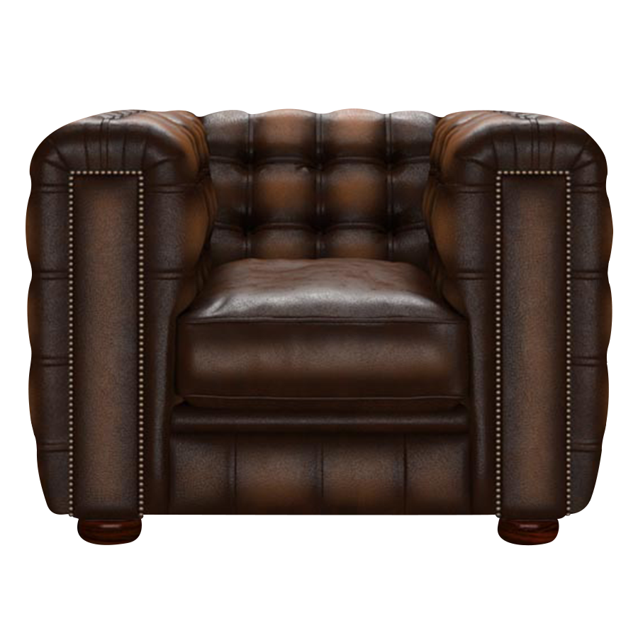 Kingsley Chesterfield Armchair Antique Autumn Tan