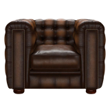 Kingsley Chesterfield Armchair Antique Autumn Tan