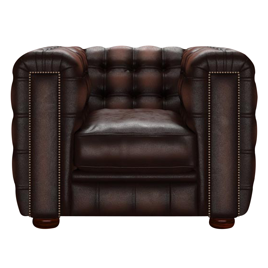 Kingsley Chesterfield Armchair Antique Brown