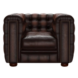Kingsley Chesterfield Armchair Antique Brown