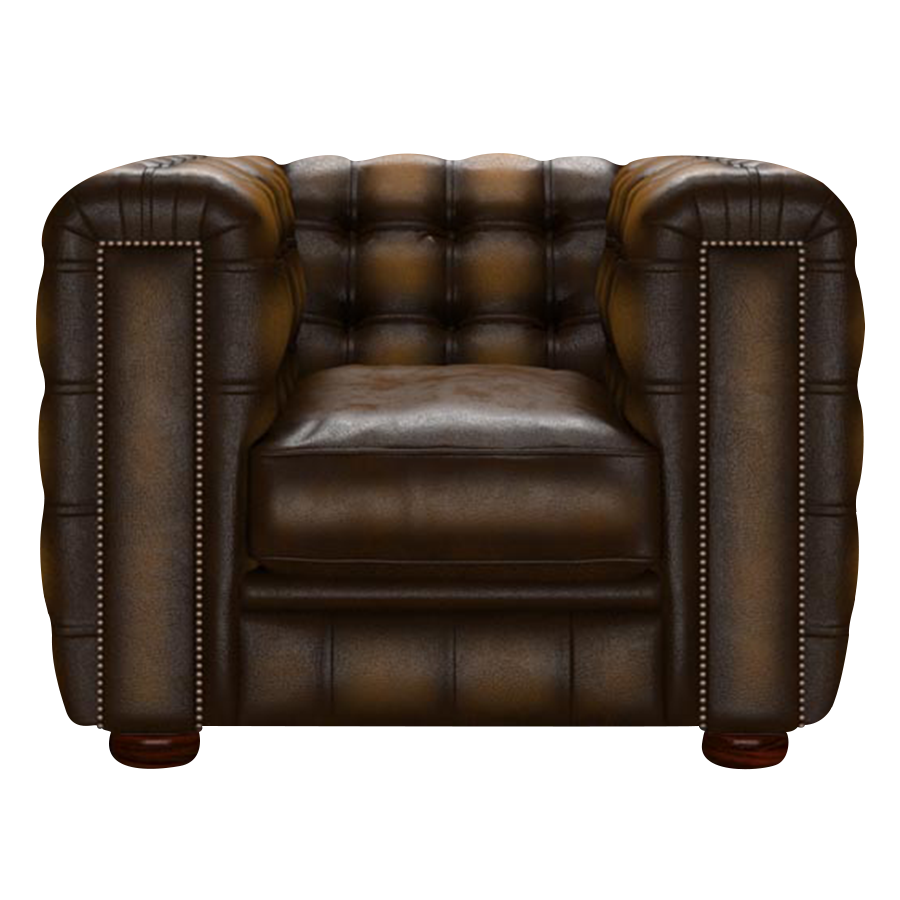 Kingsley Chesterfield Armchair Antique Gold