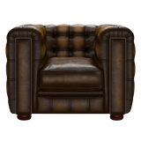 Kingsley Chesterfield Armchair Antique Gold
