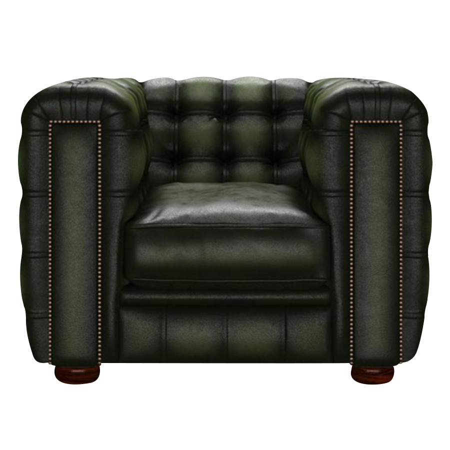 Kingsley Chesterfield Armchair Antique Green
