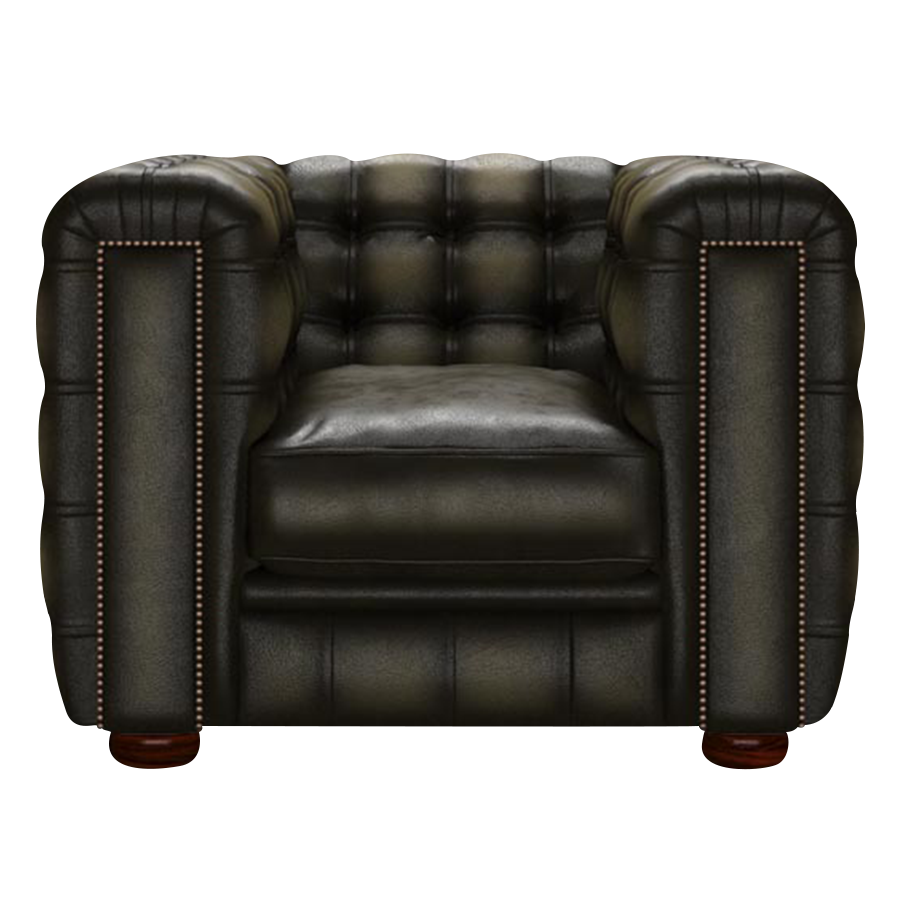 Kingsley Chesterfield Armchair Antique Olive