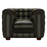 Kingsley Chesterfield Armchair Antique Olive