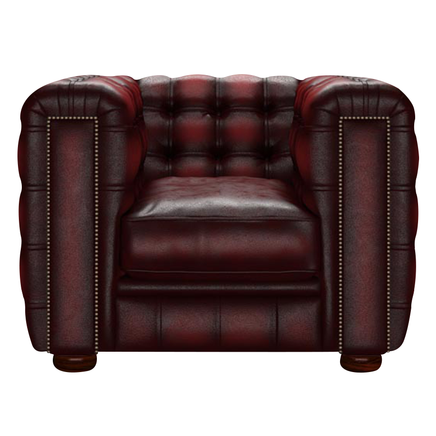 Kingsley Chesterfield Armchair Antique Red