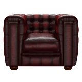 Kingsley Chesterfield Armchair Antique Red