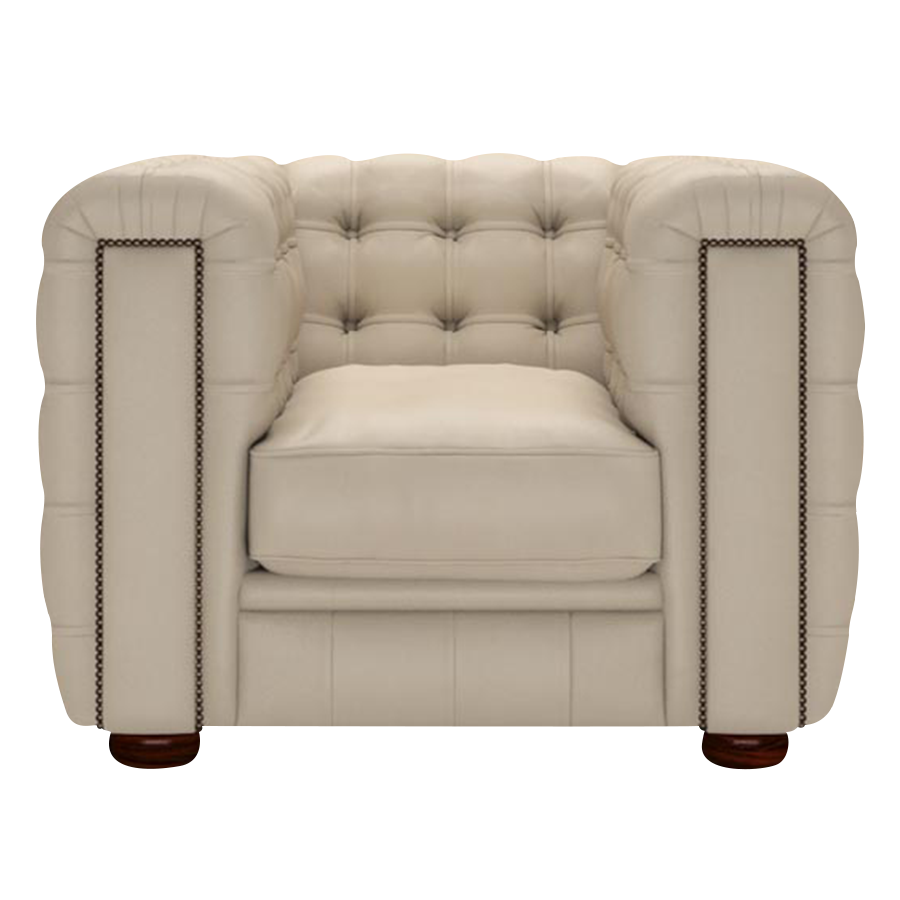 Kingsley Chesterfield Armchair Birch Blush Beige