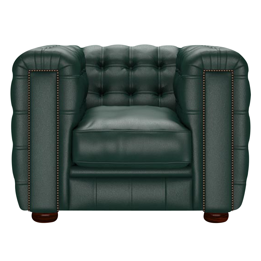 Kingsley Chesterfield Armchair Birch Forest Green
