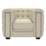 Kingsley Chesterfield Armchair Birch Ivory
