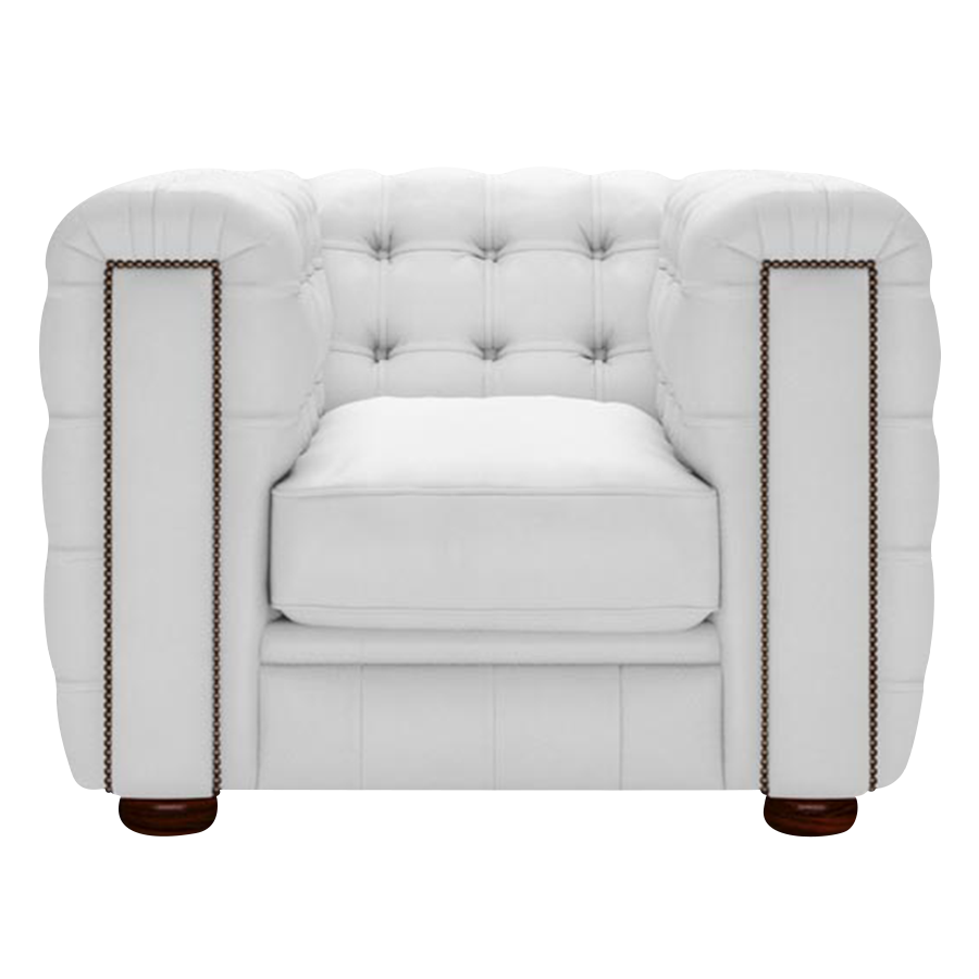 Kingsley Chesterfield Armchair Birch White