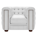 Kingsley Chesterfield Armchair Birch White