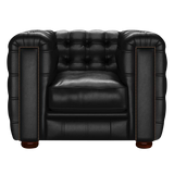 Kingsley Chesterfield Armchair Old English Black
