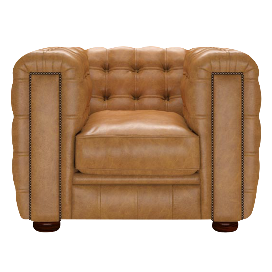 Kingsley Chesterfield Armchair Old English Buckskin