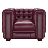 Kingsley Chesterfield Armchair Old English Burgundy