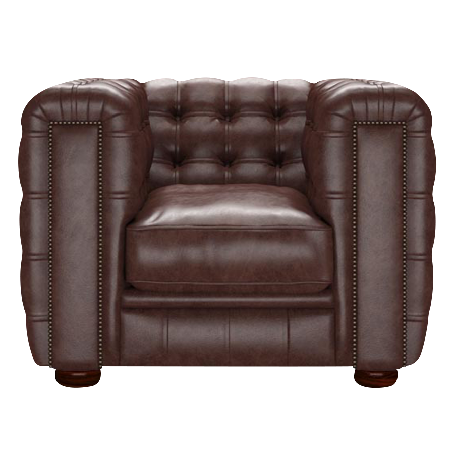 Kingsley Chesterfield Armchair Old English Dark Brown