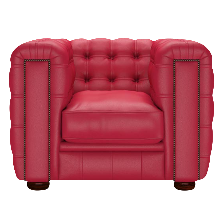 Kingsley Chesterfield Armchair Shelly Flame Red