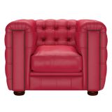 Kingsley Chesterfield Armchair Shelly Flame Red