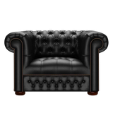 Linwood Chesterfield Fauteuil Birch Black