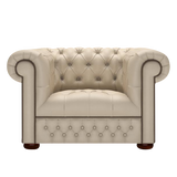 Linwood Chesterfield Fauteuil Birch Blush Beige
