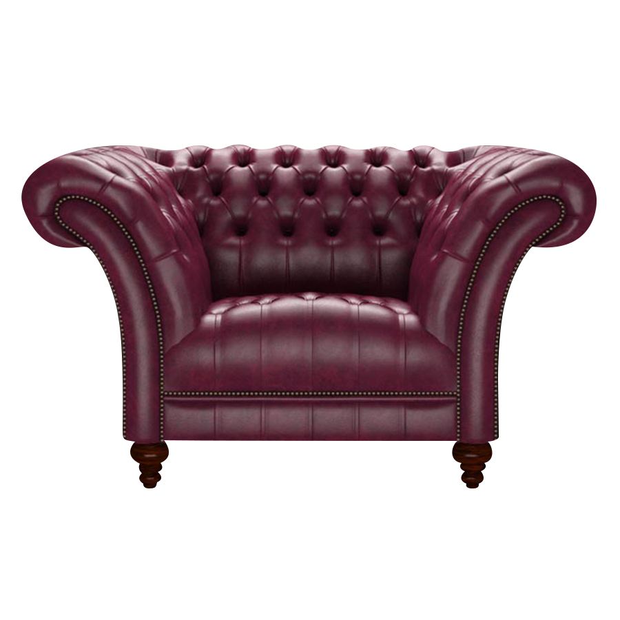 Montgomery Chesterfield Fauteuil Old English Burgundy