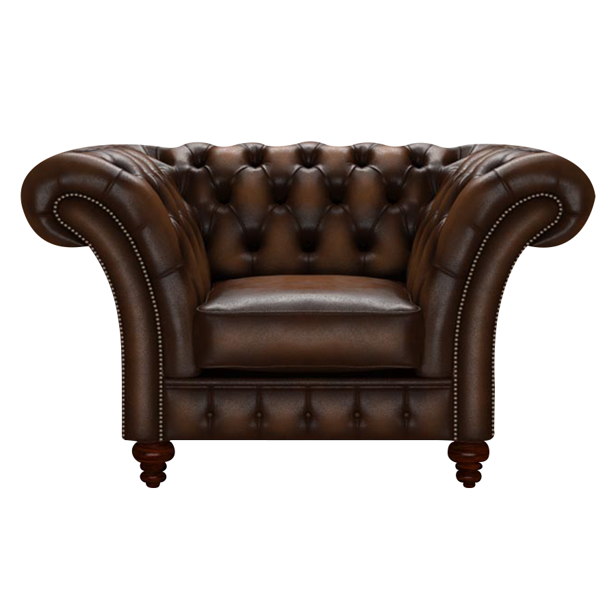 Wordsworth Chesterfield Fåtölj Antique Autumn Tan